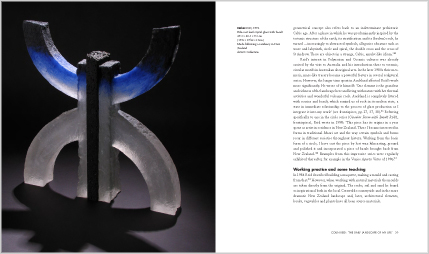 "Colin Reid Glass Sculpture" vases spread