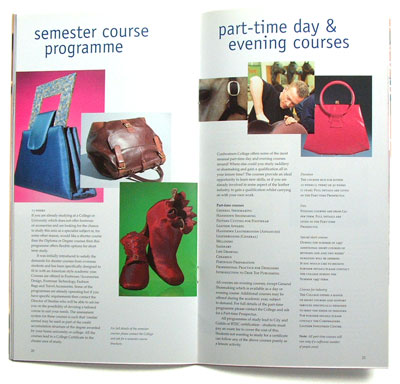 spread with programme details