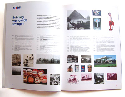 spread on the history of Mobil