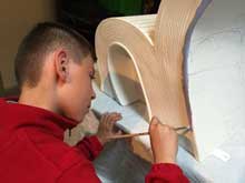 painting the book bench